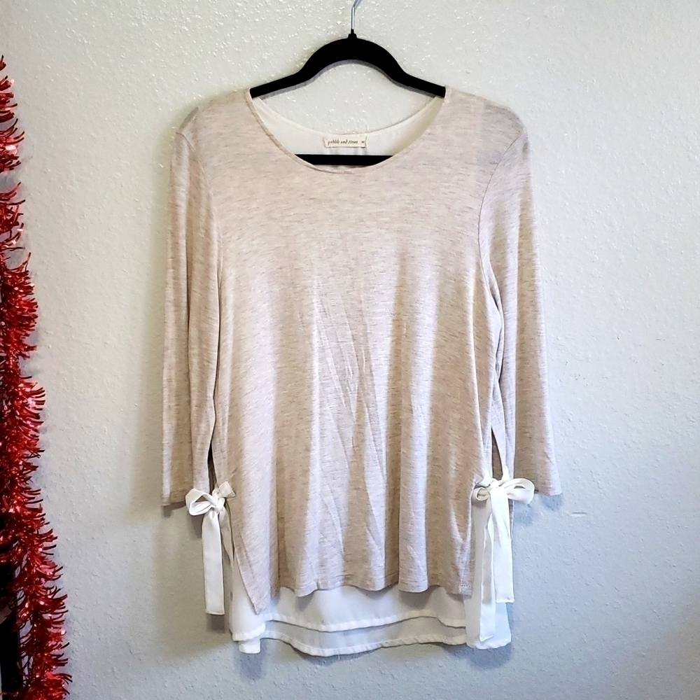 Anthropologie Pebble and Stone layered tunic, Size M